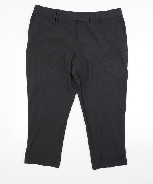 Womens UK Size 20 Marks and Spencer Regular Fit  Grey Trousers