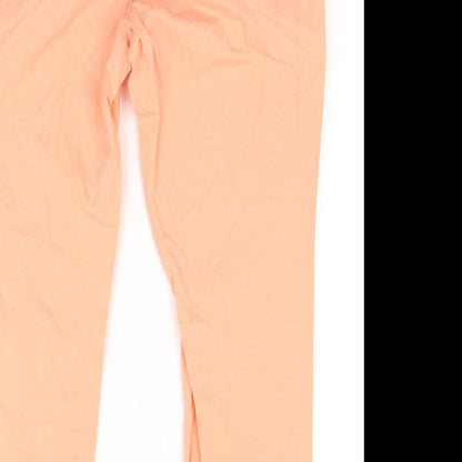 Womens UK Size 12 M&Co Regular Fit  Orange Trousers