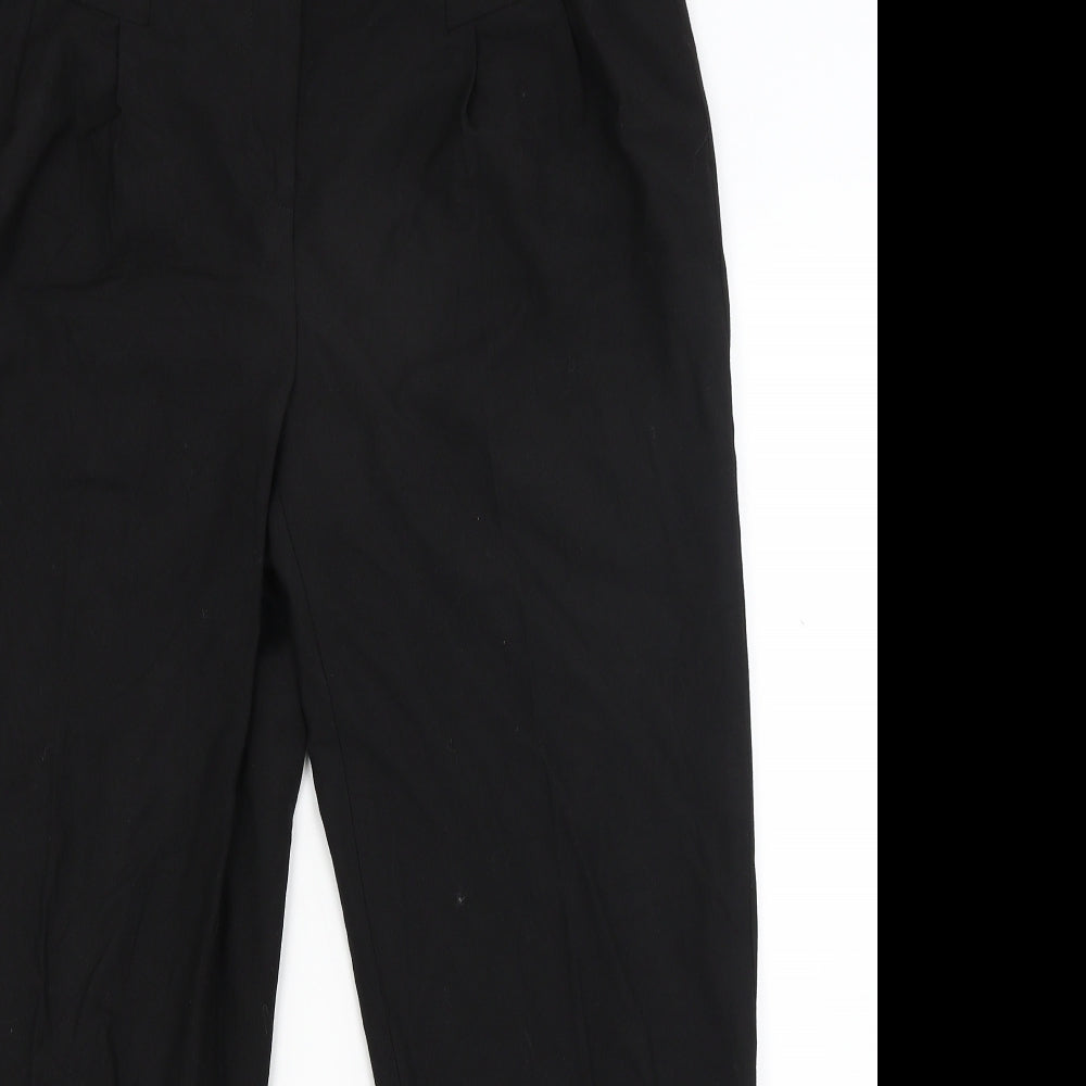 Womens UK Size 12 Marks and Spencer Regular Fit  Black Trousers