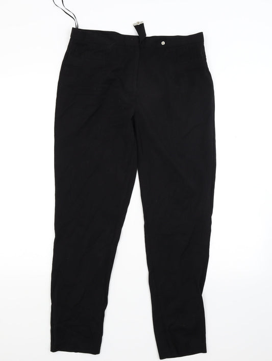 Womens UK Size 12 Klass Regular Fit  Black Trousers