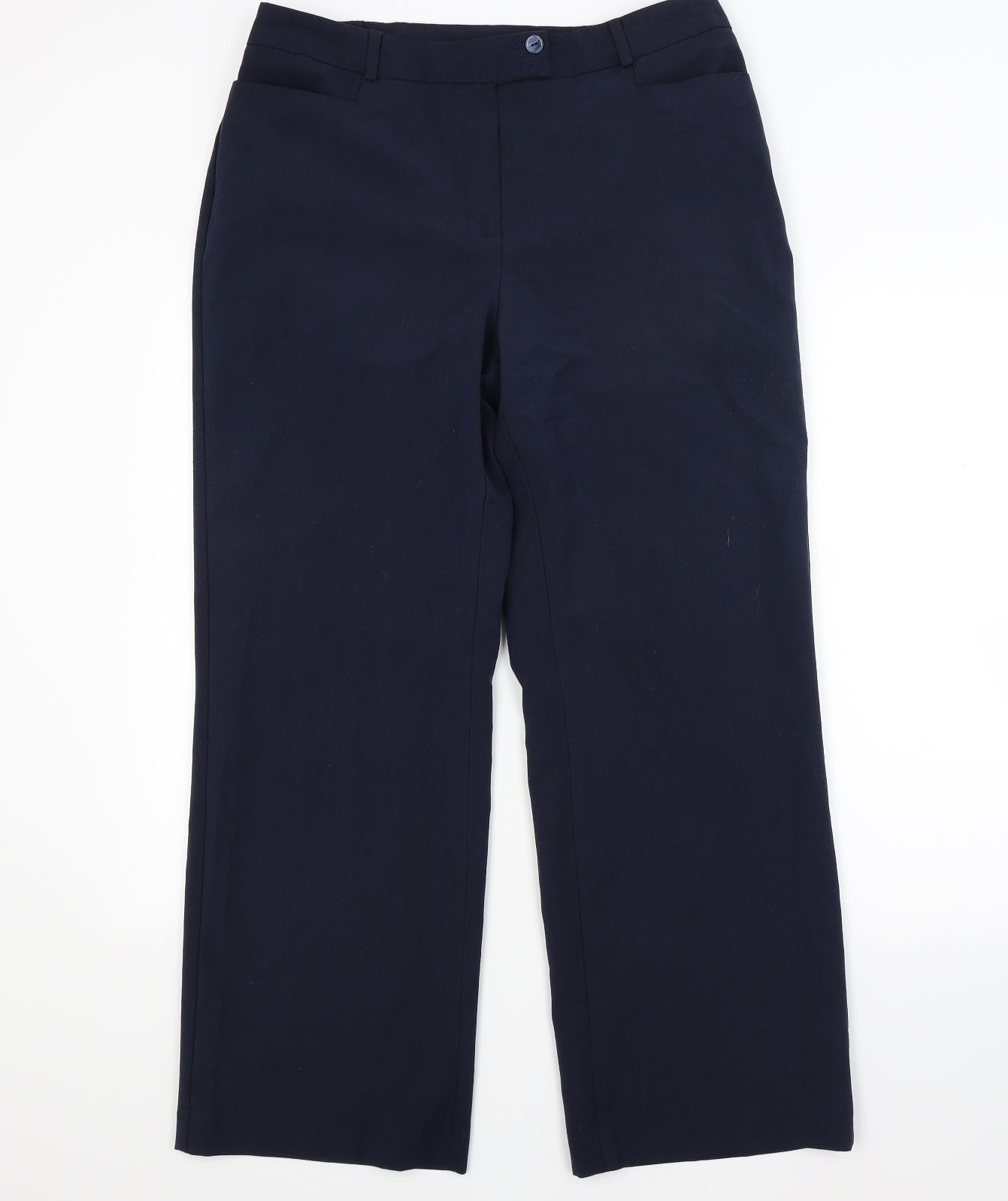 Womens UK Size 14 Slimma Regular Fit  Blue Trousers