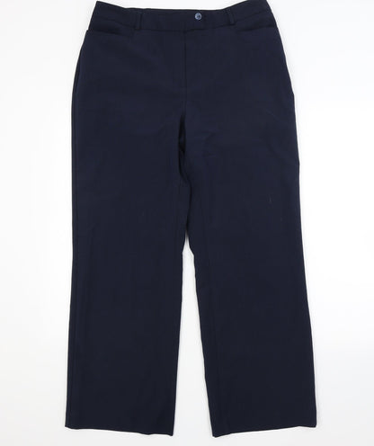 Womens UK Size 14 Slimma Regular Fit  Blue Trousers