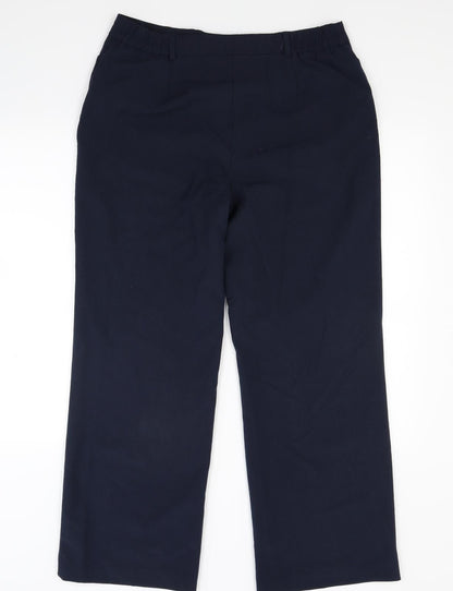 Womens UK Size 14 Slimma Regular Fit  Blue Trousers