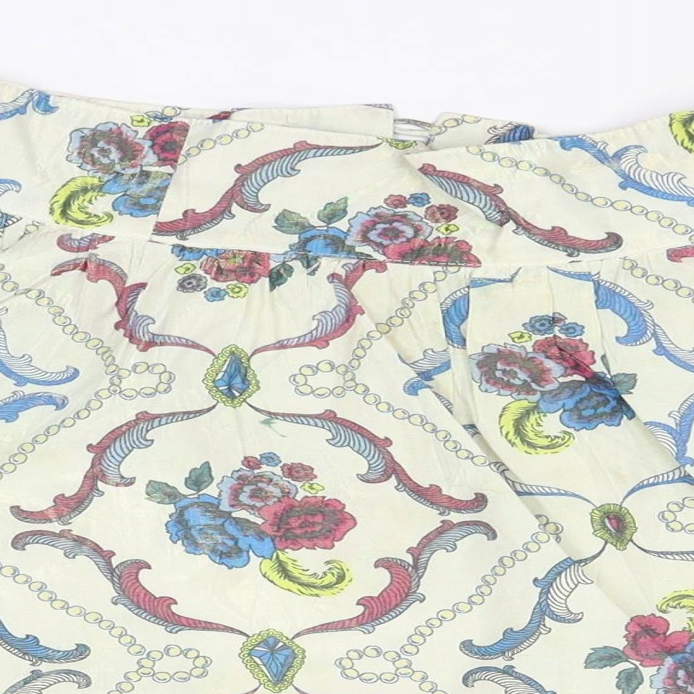 Divided Womens Multicoloured Floral  Flare Skirt Size 38