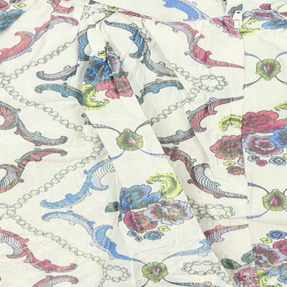 Divided Womens Multicoloured Floral  Flare Skirt Size 38