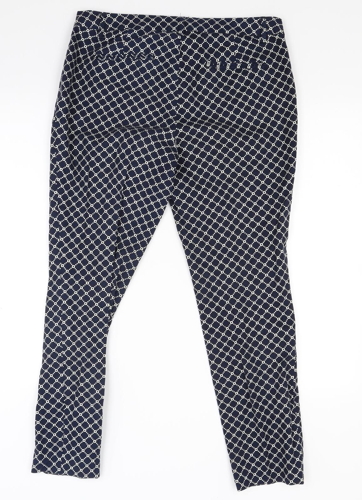 Dalia Womens Blue   Trousers  Size 12 L25 in