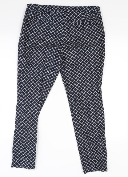 Dalia Womens Blue   Trousers  Size 12 L25 in