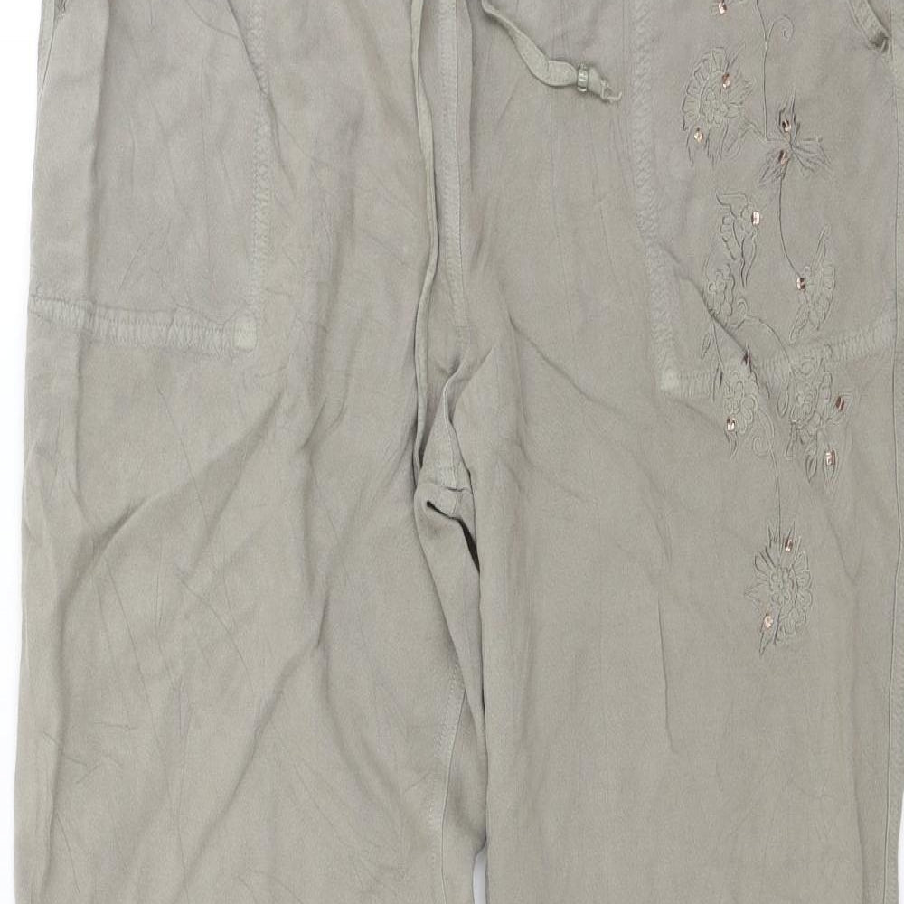 AMARANTO Womens Beige   Jogger Trousers Size 16 L28 in