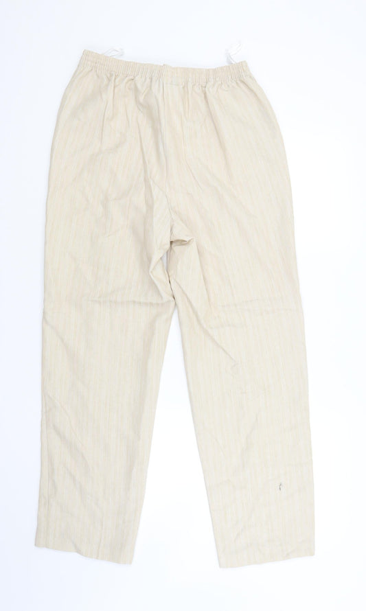 Womens UK Size 12 BM Regular Fit  Beige Trousers