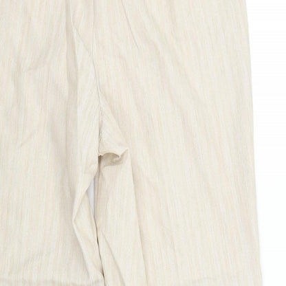 Womens UK Size 12 BM Regular Fit  Beige Trousers
