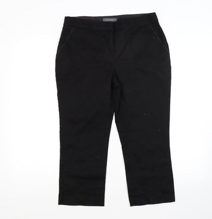 Primark Womens Black  Rayon Cropped Trousers Size 8 L20 in