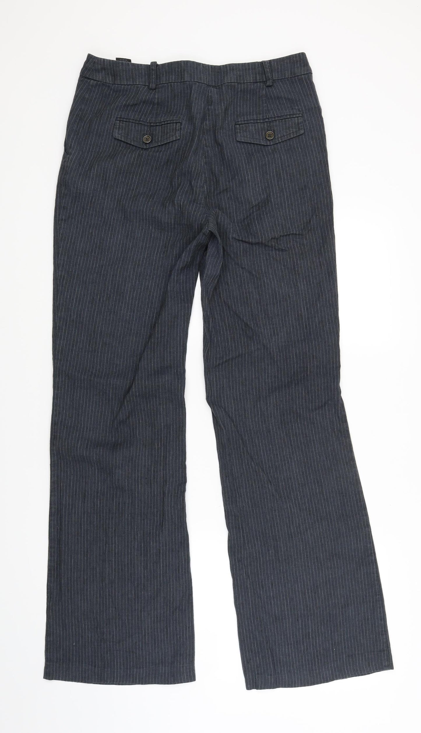 Womens UK Size 12 Marks and Spencer Regular Fit  Blue Trousers