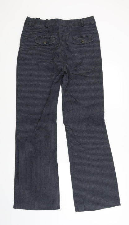 Womens UK Size 12 Marks and Spencer Regular Fit  Blue Trousers