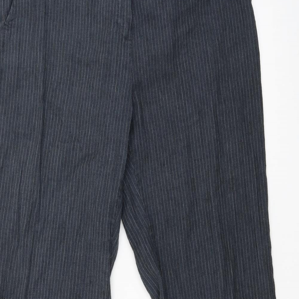 Womens UK Size 12 Marks and Spencer Regular Fit  Blue Trousers