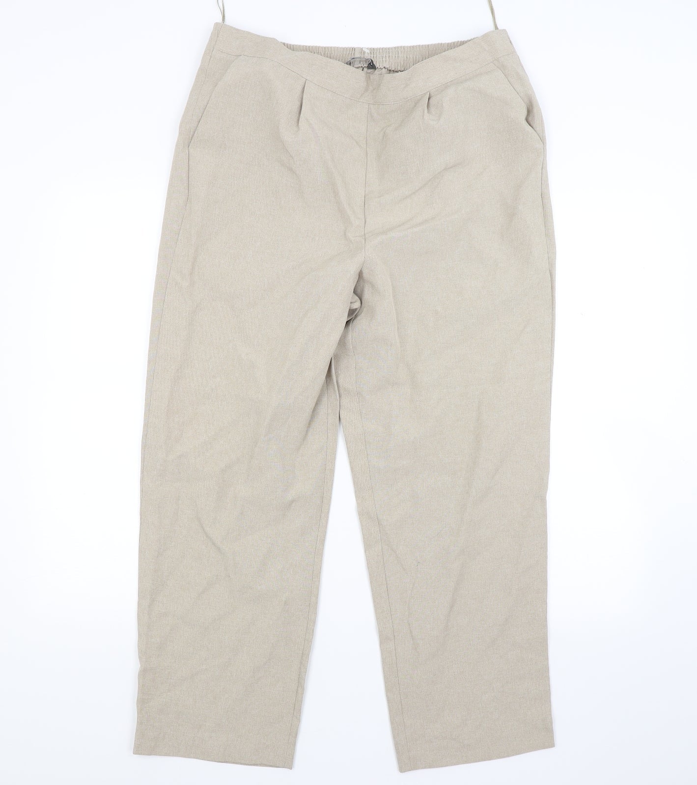 Womens UK Size 16 Bonmarché Regular Fit  Beige Trousers