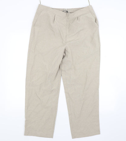 Womens UK Size 16 Bonmarché Regular Fit  Beige Trousers