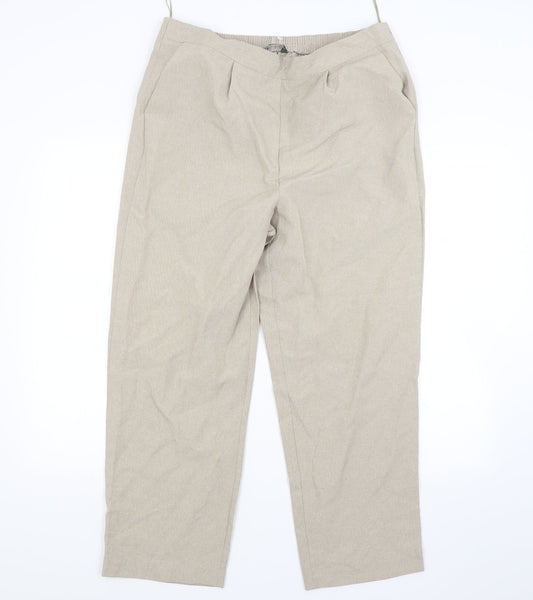 Womens UK Size 16 Bonmarché Regular Fit  Beige Trousers