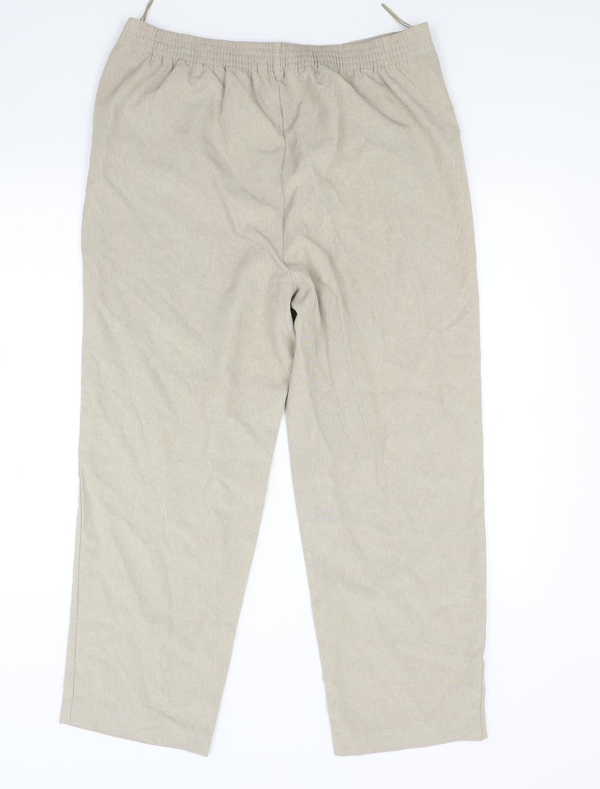 Womens UK Size 16 Bonmarché Regular Fit  Beige Trousers