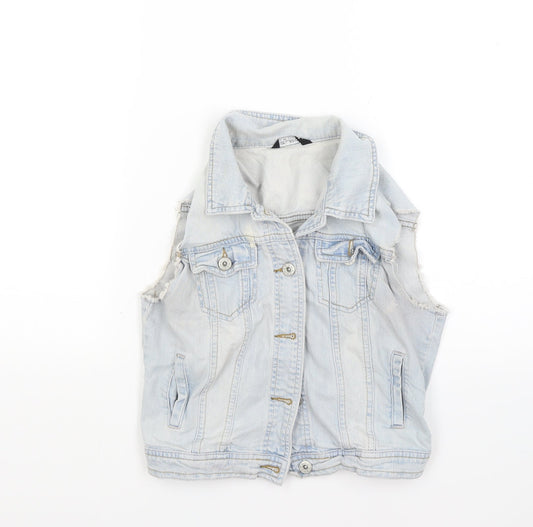 Sellect Womens Blue  Denim Gilet Jacket Size 10