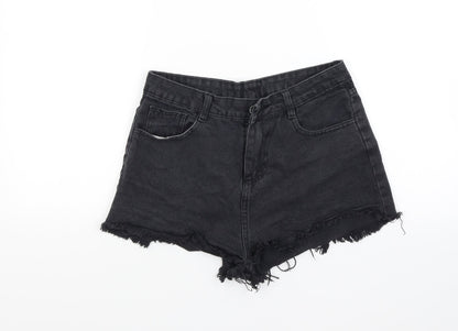 Pieta Womens Black   Cut-Off Shorts Size 10