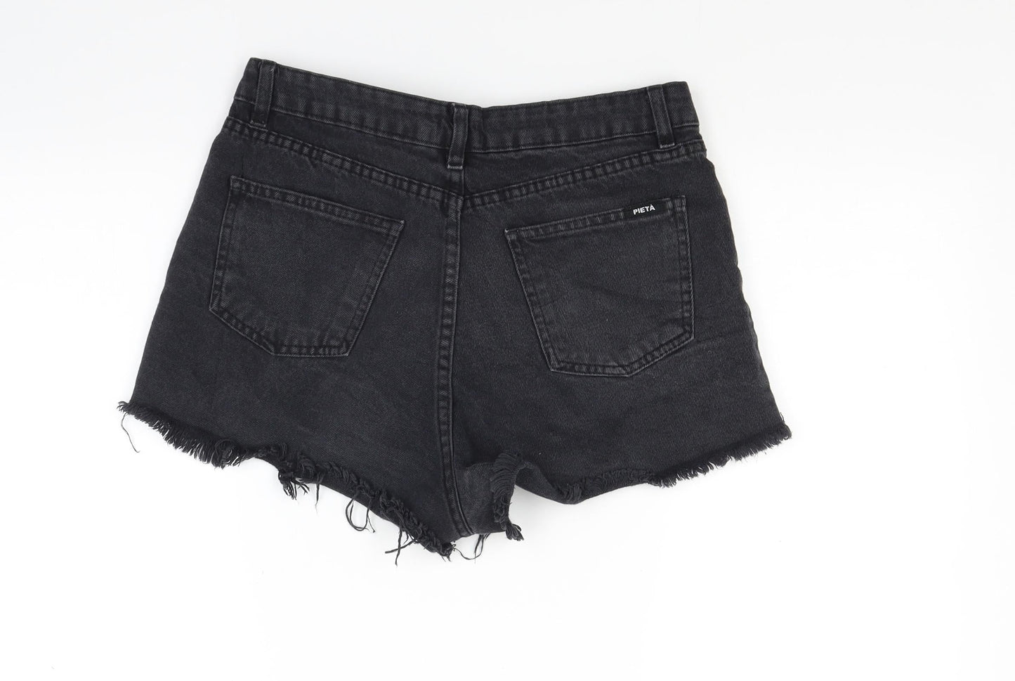 Pieta Womens Black   Cut-Off Shorts Size 10