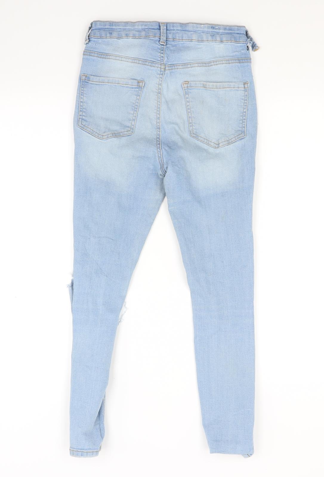 New Look Womens Blue  Denim Skinny Jeans Size 10 L27 in