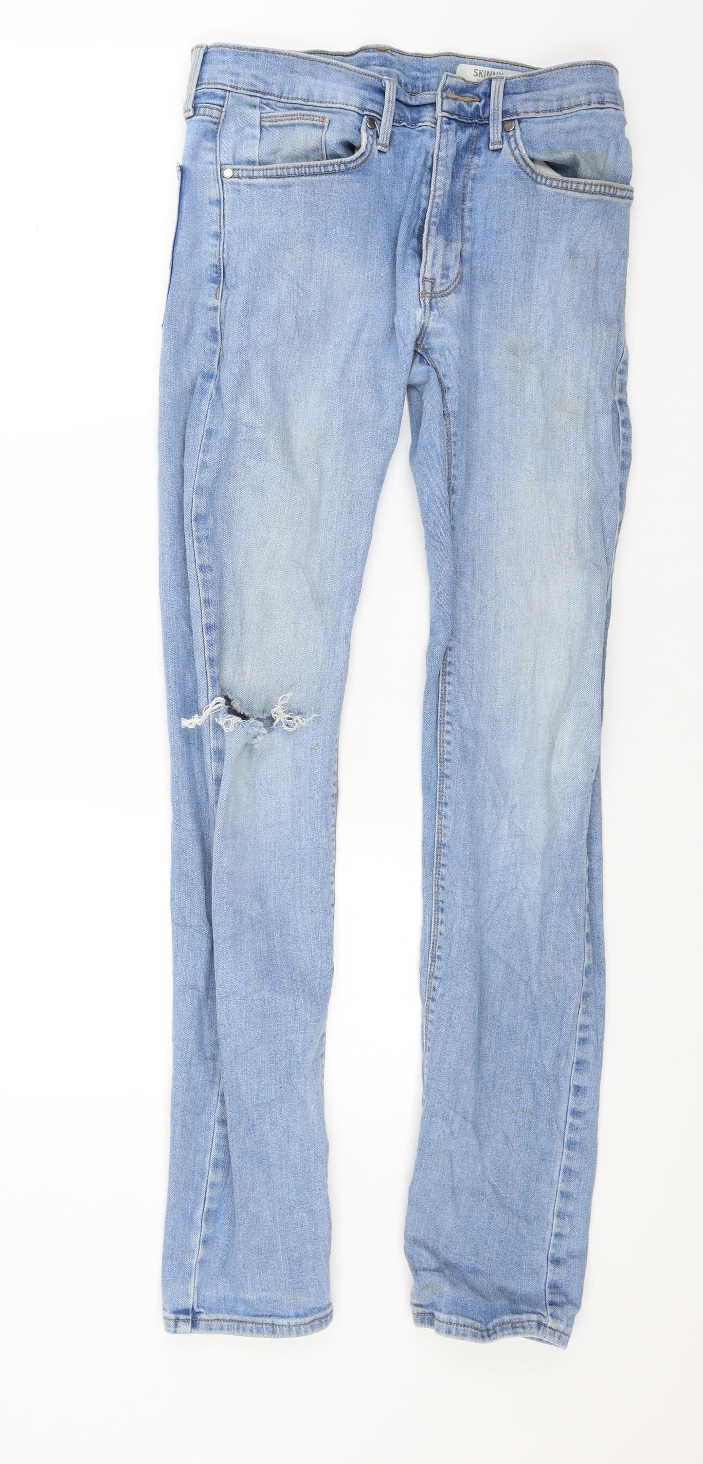 Marks and Spencer Mens Blue  Denim Skinny Jeans Size 28 L33 in