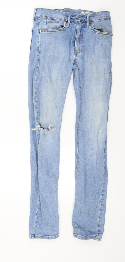 Marks and Spencer Mens Blue  Denim Skinny Jeans Size 28 L33 in