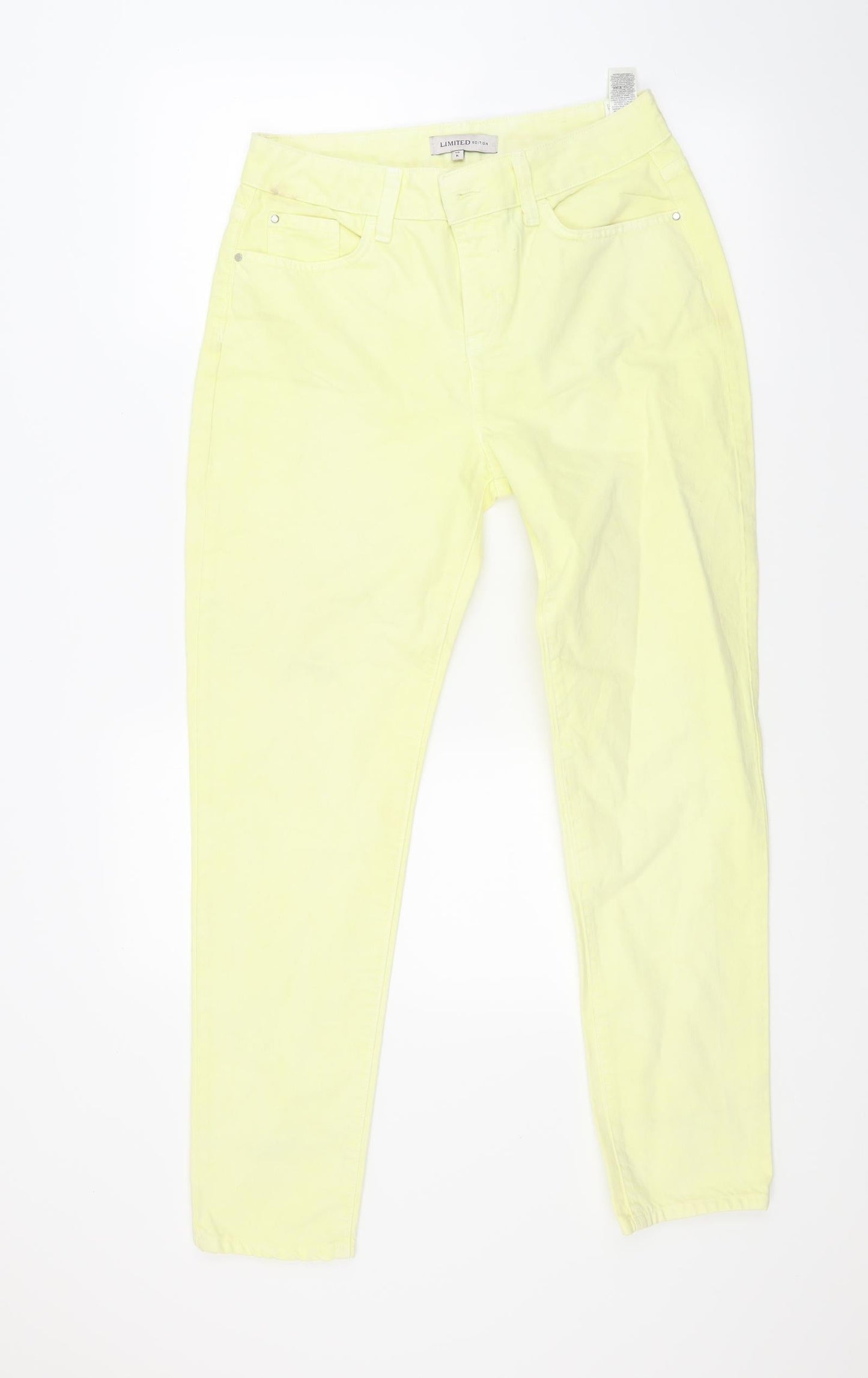 Womens UK Size 10 Marks and Spencer Regular Fit Skinny Yellow Jeans