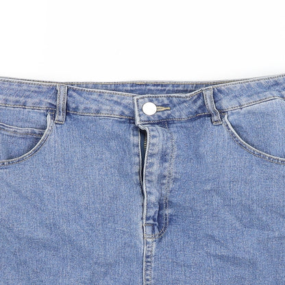 New Look Womens Blue  Denim A-Line Skirt Size 12