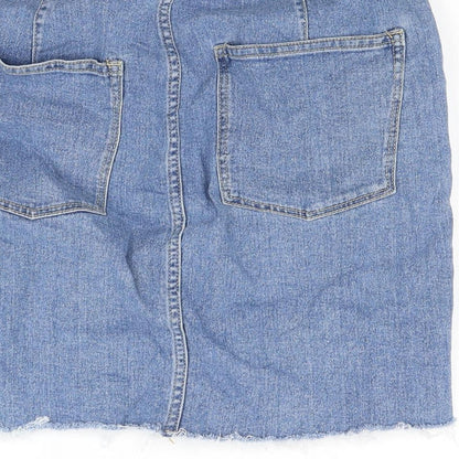 New Look Womens Blue  Denim A-Line Skirt Size 12