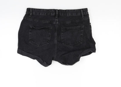 Primark Womens Black  Denim Cut-Off Shorts Size 12