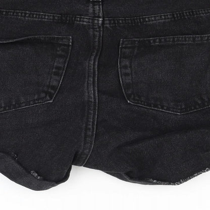 Primark Womens Black  Denim Cut-Off Shorts Size 12