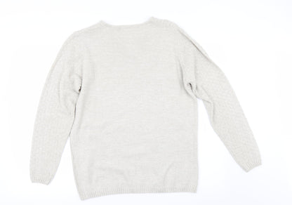 EWM Womens Beige   Pullover Jumper Size M
