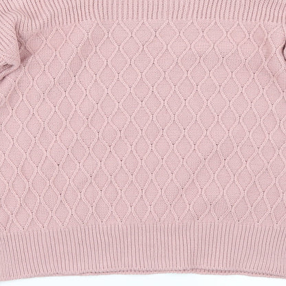 I SAW IT FIRST Womens Pink   Pullover Jumper Size M  - side slit