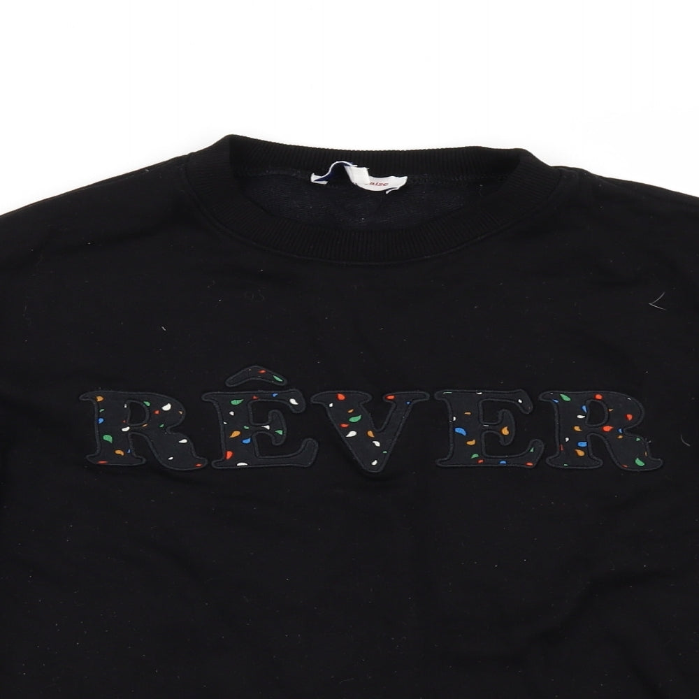La Petite Francaise Womens Black   Pullover Sweatshirt Size M  - rever