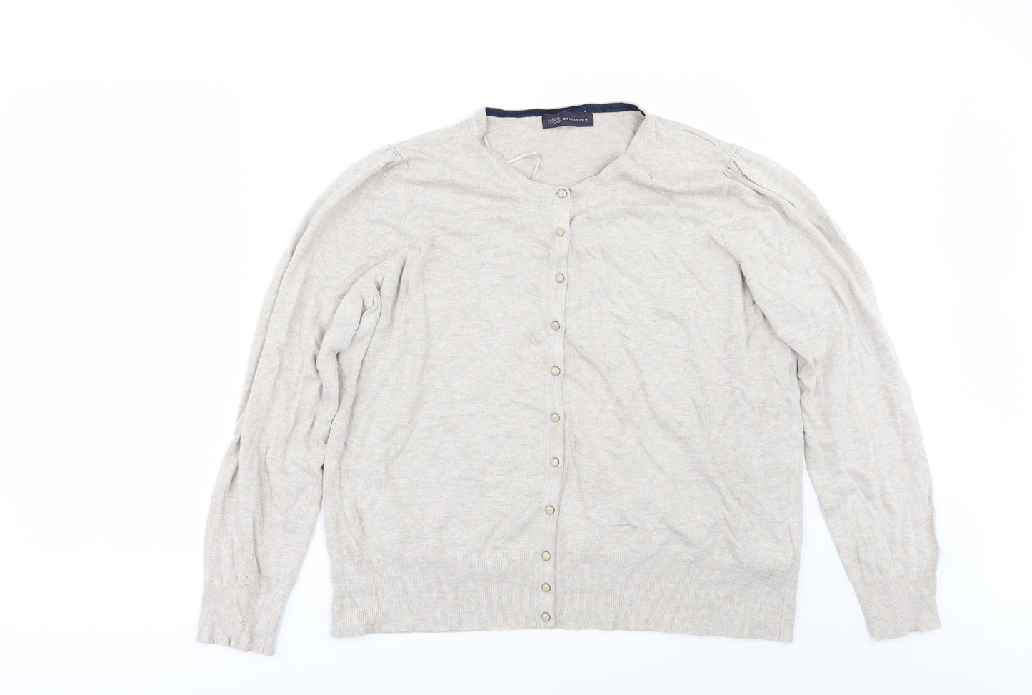 Marks and Spencer Womens Beige   Cape Jumper Size 20