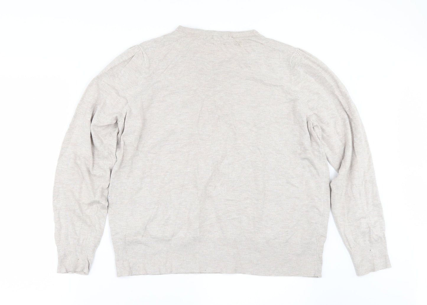 Marks and Spencer Womens Beige   Cape Jumper Size 20