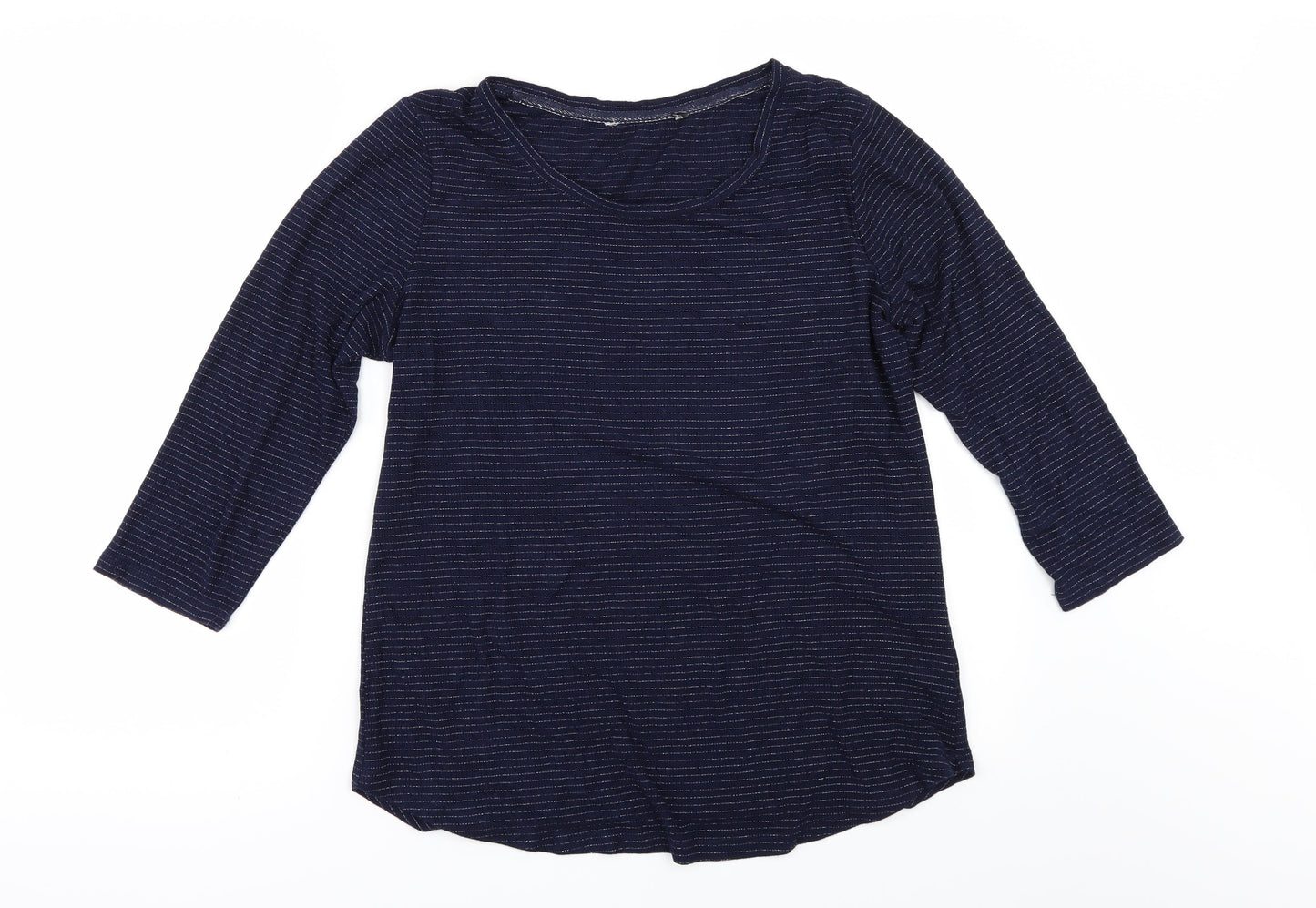 Womens UK Size 12 Preworn Blue Basic T-Shirt