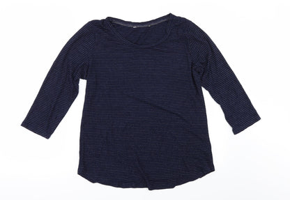 Womens UK Size 12 Preworn Blue Basic T-Shirt