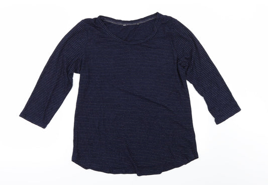 Womens UK Size 12 Preworn Blue Basic T-Shirt