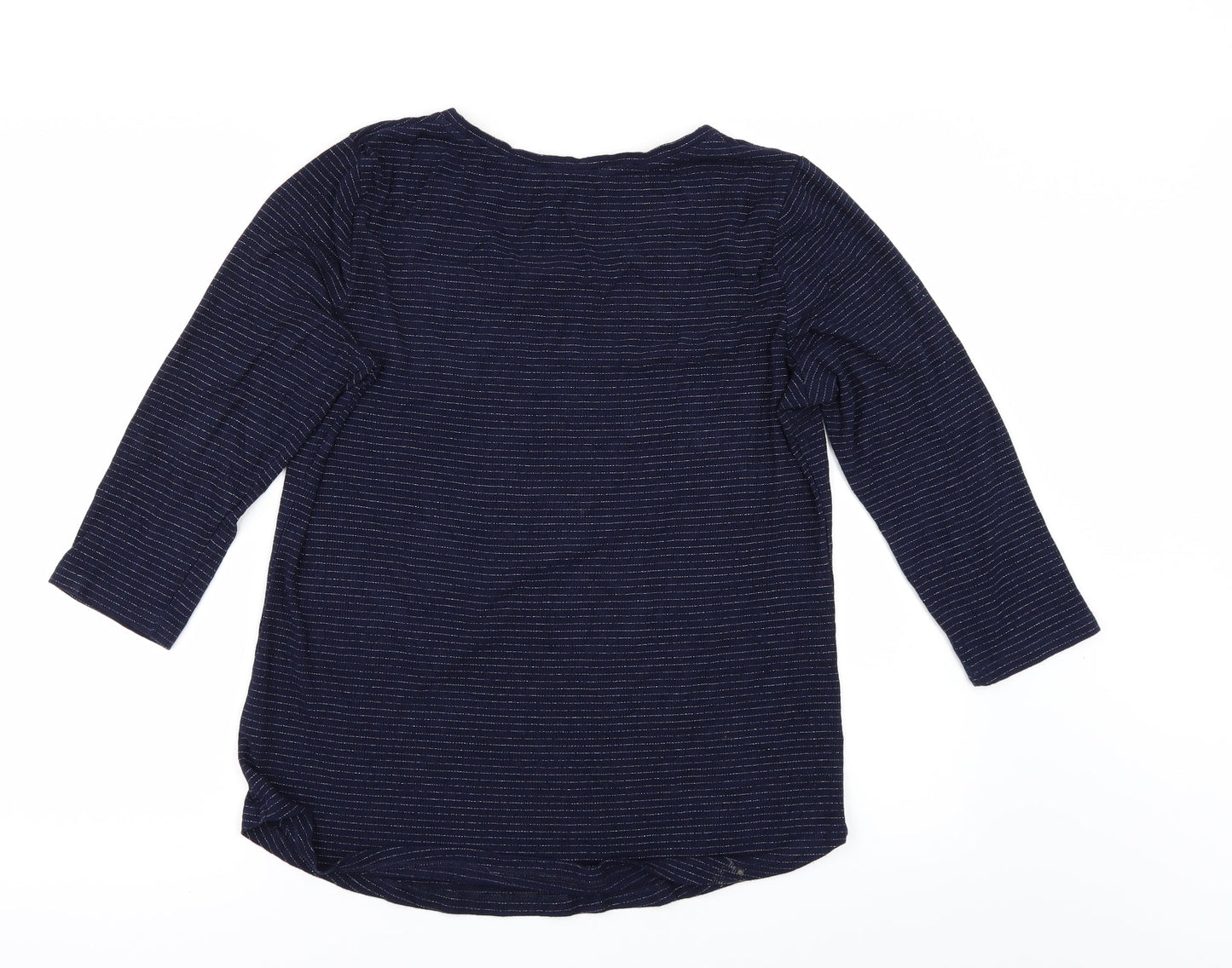 Womens UK Size 12 Preworn Blue Basic T-Shirt