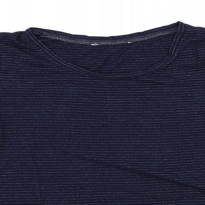 Womens UK Size 12 Preworn Blue Basic T-Shirt