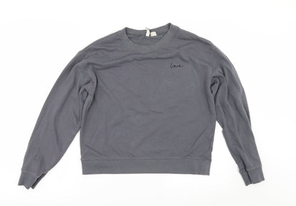 Womens UK Size M Divided by H&M Grey Pullover Sweatshirt
