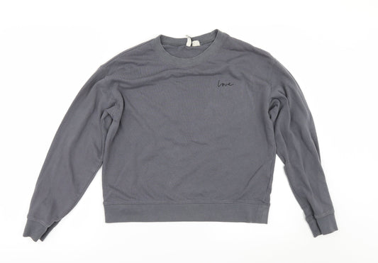 Womens UK Size M Divided by H&M Grey Pullover Sweatshirt