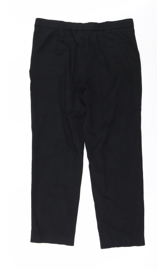Marks and Spencer Mens Black   Trousers  Size 16 L29 in