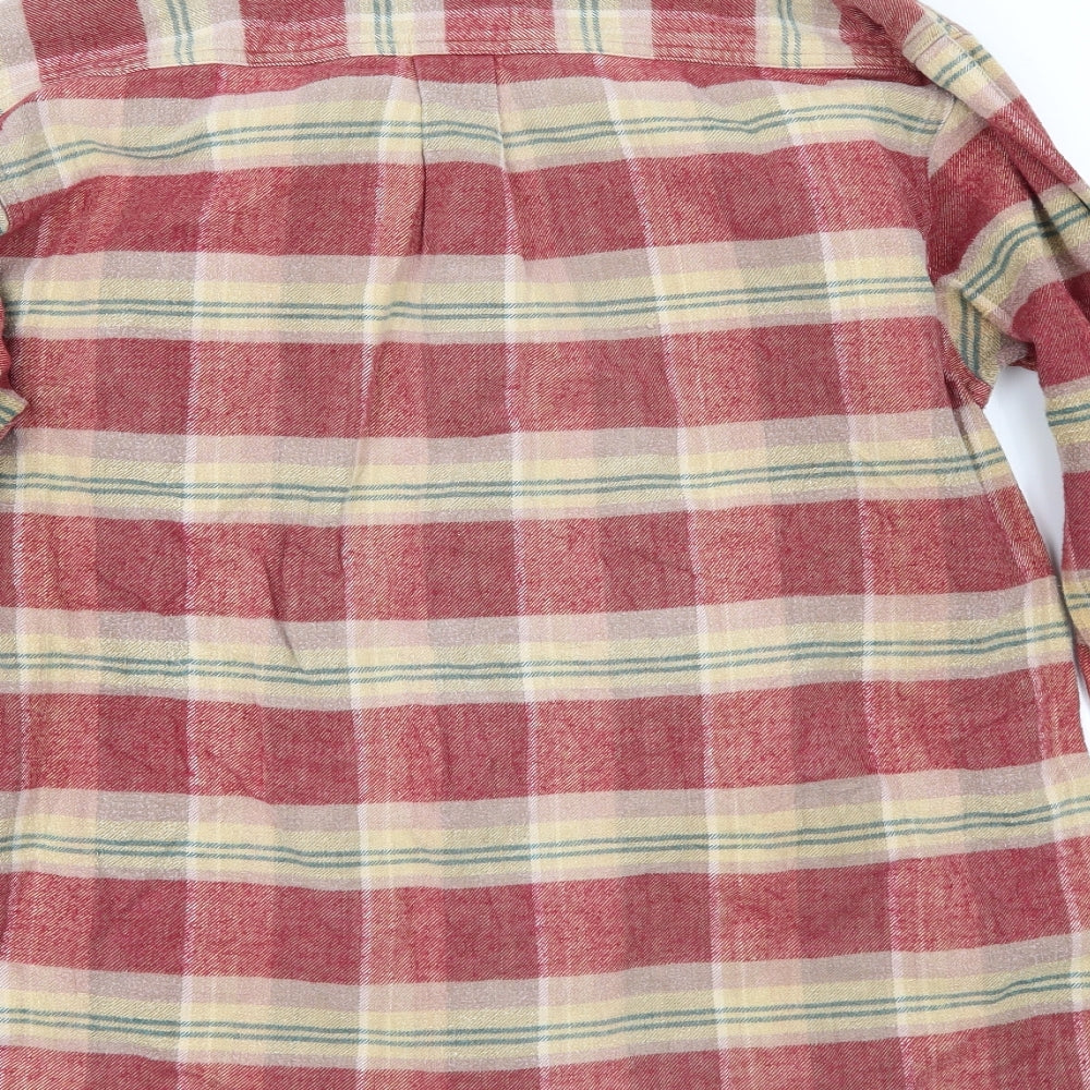Mens UK Size L Foster's Red  Button-Up Long Sleeve Casual Shirt