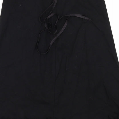 japonica Womens Black   A-Line Skirt Size 12  - fringed
