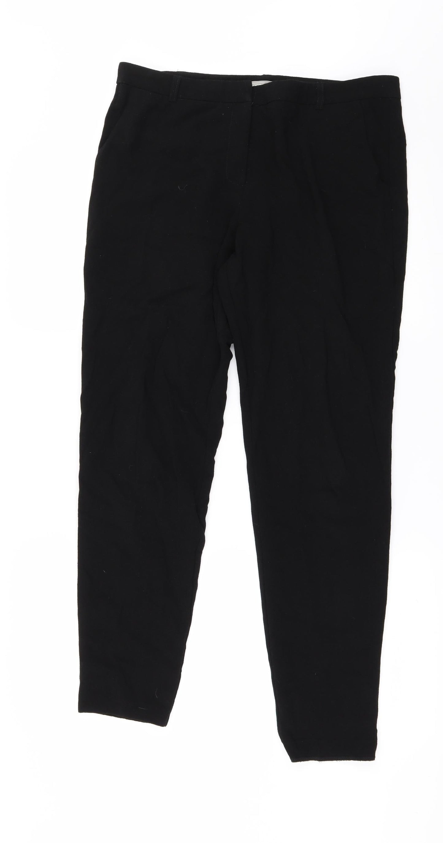 Womens UK Size 12 ASOS Regular Fit  Black Trousers