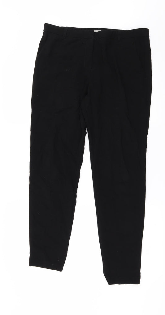 Womens UK Size 12 ASOS Regular Fit  Black Trousers